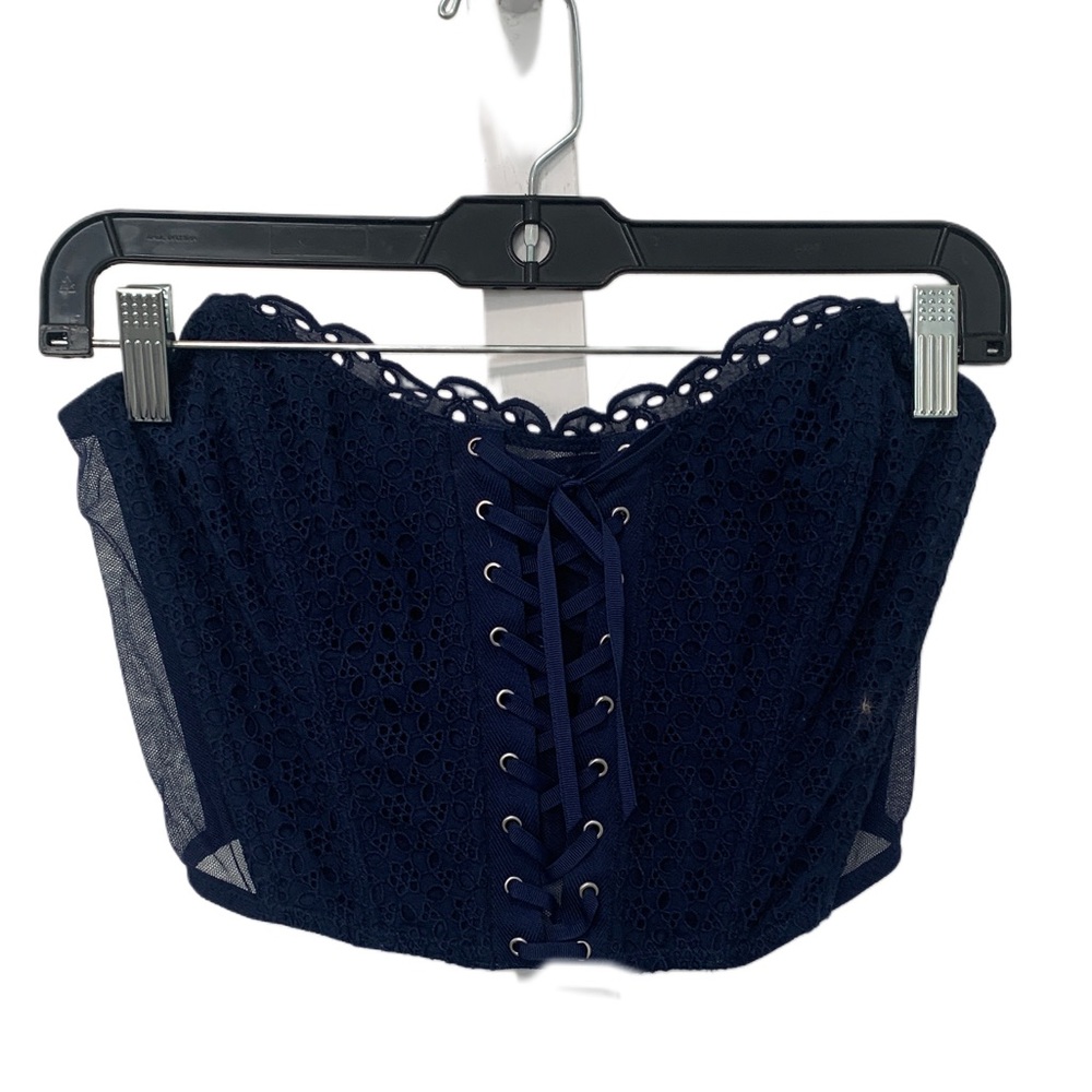 Victoria's Secret Navy Lace Corset Bustier - Picture 1 of 4